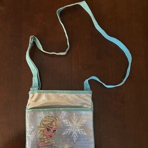 Frozen Themed Blue and Silver Crossbody Bag